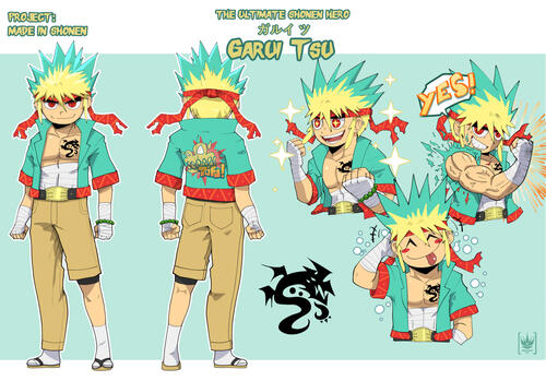 Character sheet sample with expressions